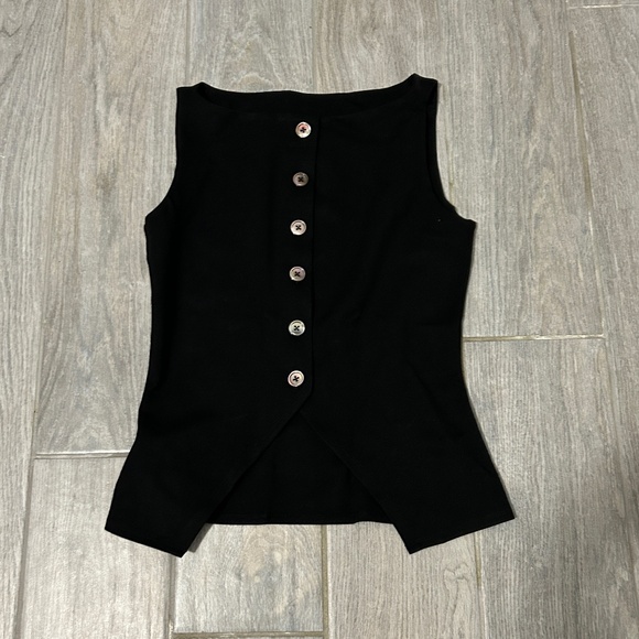 NWT! Women's Anthropologie Reformation Black Vest Top - XS - Picture 3 of 11